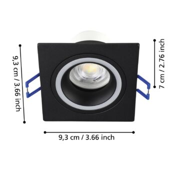 EGLO connect inteligentné LED svietidlo Carosso-Z, 9 x 9 cm, čierne