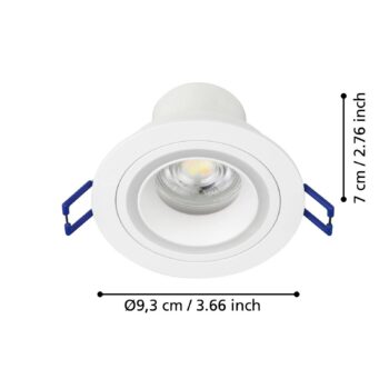 EGLO connect inteligentné LED svietidlo Carosso-Z, Ø 9 cm, biele