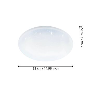 EGLO connect stropné svietidlo Totari-Z, Ø38cm, 19W, kryštálový efekt