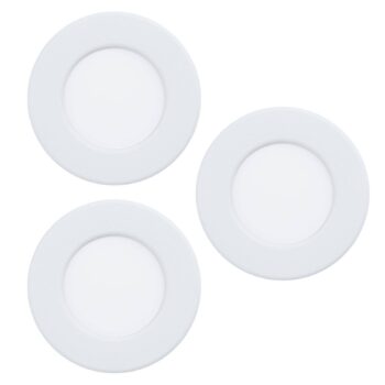 EGLO connect zapustené LED svietidla Fueva 6-Z, biele, sada 3 ks