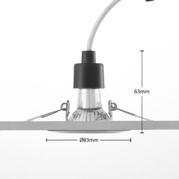 ELC Dakarra zapustené Downlight 10ks, GU10 nikel