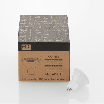 ELC LED reflektor GU10 5W 10 ks 4.000K 36°