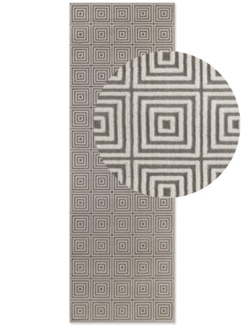 ELLE Decoration, Behúň Perles 106185 White Grey z kolekcie Elle, 80x240, šedá, obývacia izba