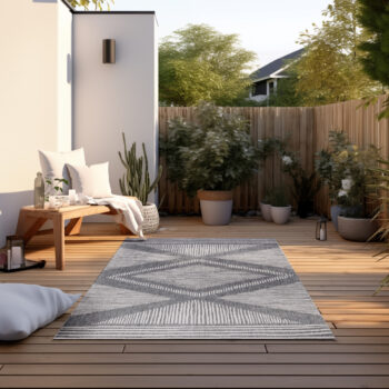 ELLE Decoration, Kusový koberec Gemini 106013 Silver z kolekcie Elle – na von aj na doma, 80x150, šedá, chodba / predsieň