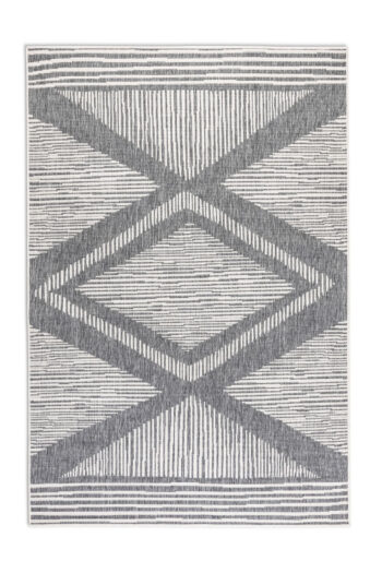 ELLE Decoration, Kusový koberec Gemini 106013 Silver z kolekcie Elle – na von aj na doma, 80x150, šedá, chodba / predsieň
