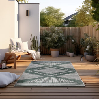 ELLE Decoration, Kusový koberec Gemini 106015 Green z kolekcie Elle – na von aj na doma, 120x170, zelená, chodba / predsieň