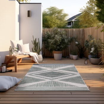 ELLE Decoration, Kusový koberec Gemini 106015 Green z kolekcie Elle – na von aj na doma, 120x170, zelená, chodba / predsieň
