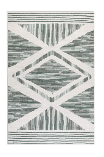 ELLE Decoration, Kusový koberec Gemini 106015 Green z kolekcie Elle – na von aj na doma, 200x290, zelená, chodba / predsieň