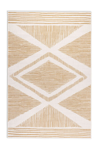 ELLE Decoration, Kusový koberec Gemini 106017 Ochre z kolekcie Elle – na von aj na doma, 200x290, žltá, chodba / predsieň