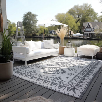 ELLE Decoration, Kusový koberec Gemini 106018 Silver z kolekcie Elle – na von aj na doma, 200x290, šedá, chodba / predsieň