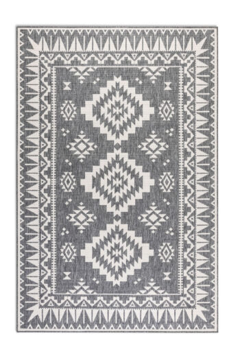 ELLE Decoration, Kusový koberec Gemini 106018 Silver z kolekcie Elle – na von aj na doma, 200x290, šedá, chodba / predsieň