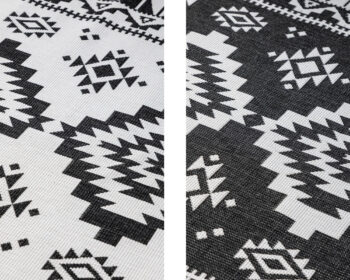 ELLE Decoration, Kusový koberec Gemini 106019 Black z kolekcie Elle – na von aj na doma, 80x150, čiernobiela, chodba / predsieň