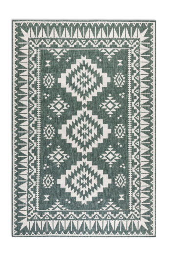 ELLE Decoration, Kusový koberec Gemini 106020 Green z kolekcie Elle – na von aj na doma, 80x150, zelená, chodba / predsieň
