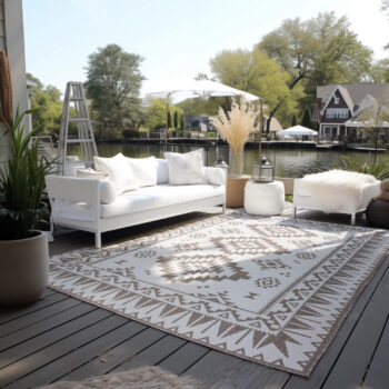 ELLE Decoration, Kusový koberec Gemini 106021 Linen z kolekcie Elle – na von aj na doma, 80x150, béžová, chodba / predsieň