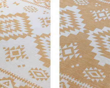 ELLE Decoration, Kusový koberec Gemini 106022 Ochre z kolekcie Elle – na von aj na doma, 200x290, žltá, chodba / predsieň