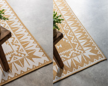 ELLE Decoration, Kusový koberec Gemini 106022 Ochre z kolekcie Elle – na von aj na doma, 200x290, žltá, chodba / predsieň