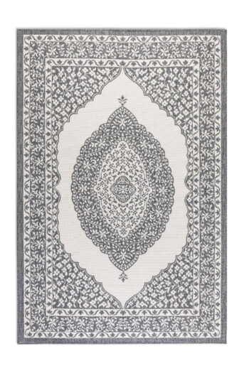 ELLE Decoration, Kusový koberec Gemini 106023 Silver z kolekcie Elle – na von aj na doma, 80x150, šedá, chodba / predsieň