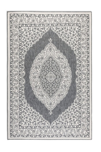 ELLE Decoration, Kusový koberec Gemini 106023 Silver z kolekcie Elle – na von aj na doma, 80x150, šedá, chodba / predsieň
