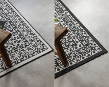 ELLE Decoration, Kusový koberec Gemini 106024 Black z kolekcie Elle – na von aj na doma, 80x150, čiernobiela, chodba / predsieň