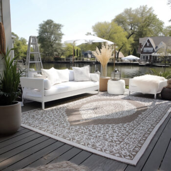 ELLE Decoration, Kusový koberec Gemini 106026 Linen z kolekcie Elle – na von aj na doma, 200x290, béžová, chodba / predsieň