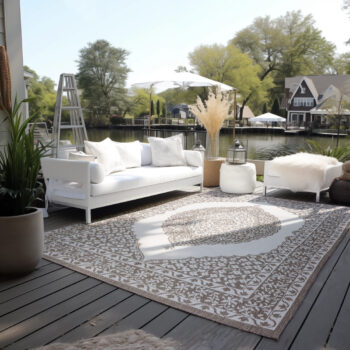 ELLE Decoration, Kusový koberec Gemini 106026 Linen z kolekcie Elle – na von aj na doma, 200x290, béžová, chodba / predsieň