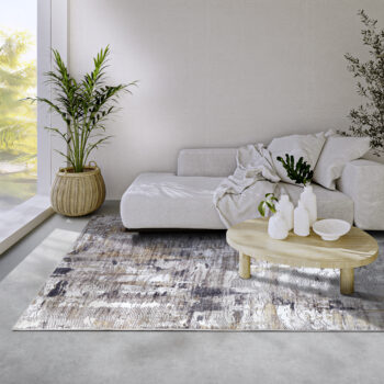 ELLE Decoration, Kusový koberec Imagination New 106037 Anthracite/Gold z kolekcie Elle, 80x150, žltá, obývacia izba