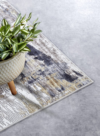 ELLE Decoration, Kusový koberec Imagination New 106037 Anthracite/Gold z kolekcie Elle, 80x150, žltá, obývacia izba
