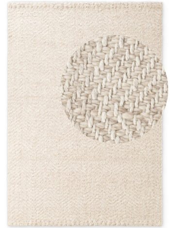 ELLE Decoration, Kusový koberec Majoli 106238 White, 120x170, biela, chodba / predsieň
