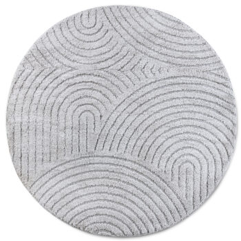 ELLE Decoration, Kusový koberec New York 106205 Light Grey kruh, 200x200 (priemer) kruh, šedá, obývacia izba