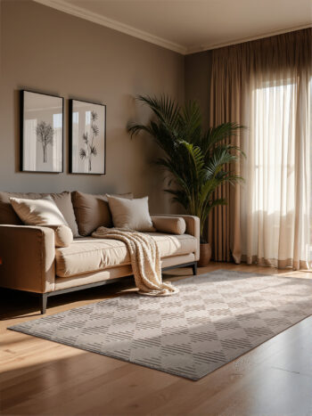 ELLE Decoration, Kusový koberec Perles 106183 Cream Beige z kolekcie Elle, 120x170, béžová, obývacia izba