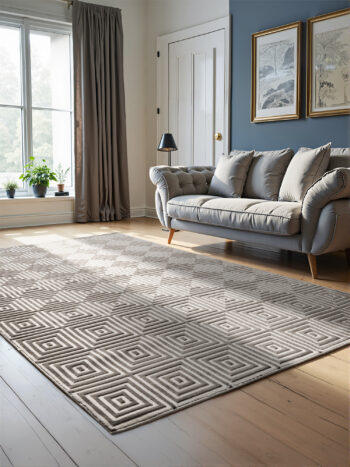 ELLE Decoration, Kusový koberec Perles 106185 White Grey z kolekcie Elle, 120x170, šedá, obývacia izba
