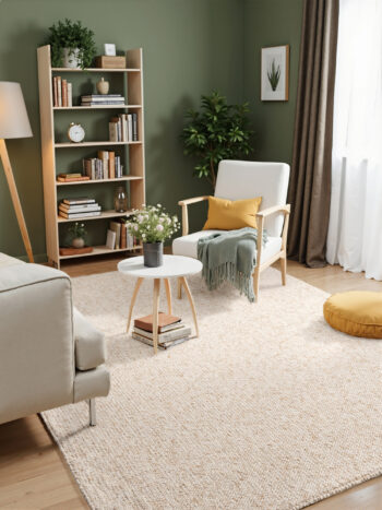 ELLE Decoration, Kusový koberec Tundra 106228 Cream z kolekcie Elle, 200x290, biela, obývacia izba