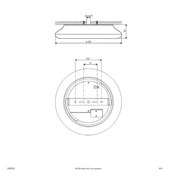 EVN Catino LED stropné svietidlo, CCT, 30 cm
