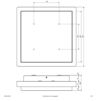 EVN LED vonkajšie stropné svietidlo Tectum, 23x23 cm, antracit, 150°