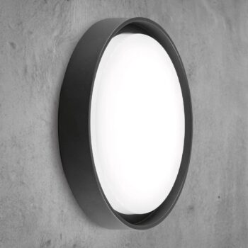 EVN LED vonkajšie stropné svietidlo Tectum, antracit, Ø 25 cm