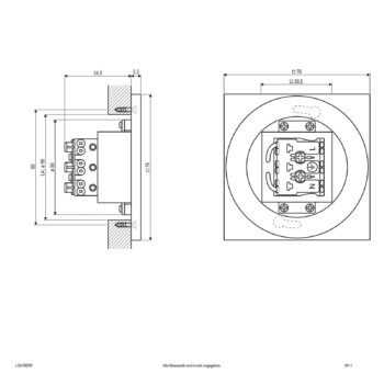 EVN LQ230 nástenné zapustené LED priame biele