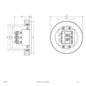 EVN LR230 nástenné zapustené LED priame biele