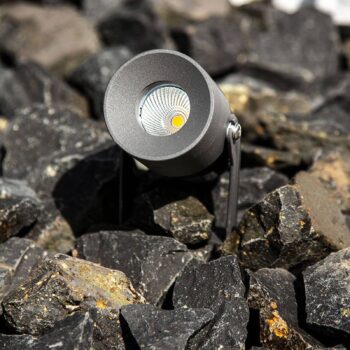 EVN Merlo LED záhradný reflektor so zemným hrotom, 3000K, 10W