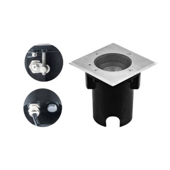 EVN Pentola vstavaná lampa z nehrdzavejúcej ocele 13,5x13,5 3.000K