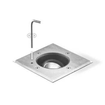 EVN Pentola vstavaná lampa z nehrdzavejúcej ocele 13,5x13,5 3.000K