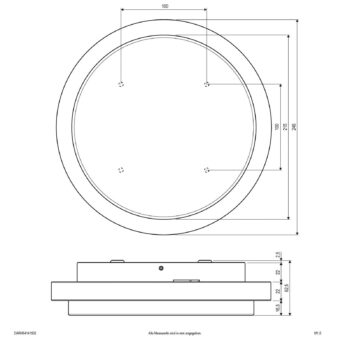 EVN Tectum vonkajšie stropné LED okrúhle Ø 24,6 cm