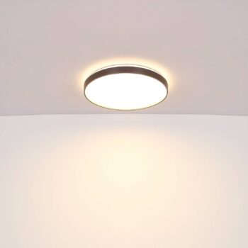 Eclypse LED stropné svietidlo, antracitová farba, Ø 48 cm, akryl/kov