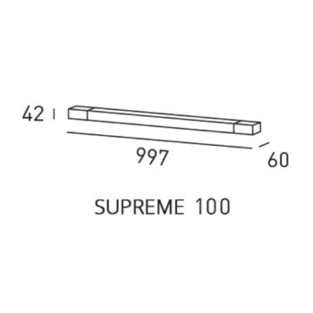 Egger DLS LED nástenné svetlo Supreme, farba nerezová oceľ, 100 cm
