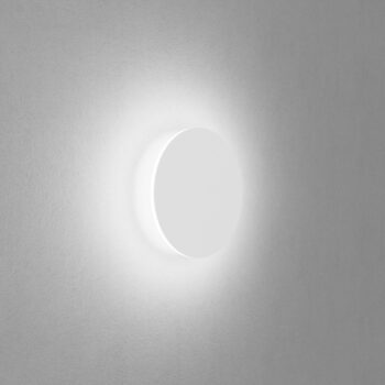 Egger DLS LED nástenné svietidlo Orbit, biele, Ø 25 cm, hliník, 2 700 K