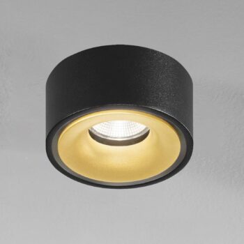 Egger DLS LED reflektor Clippo EP, čierno-zlatý, 2 700 K