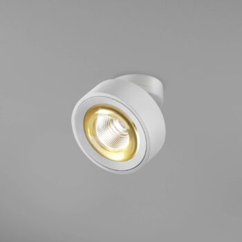 Egger DLS LED reflektor Clippo Optic, biely/zlatý, Ø 12 cm, DTW