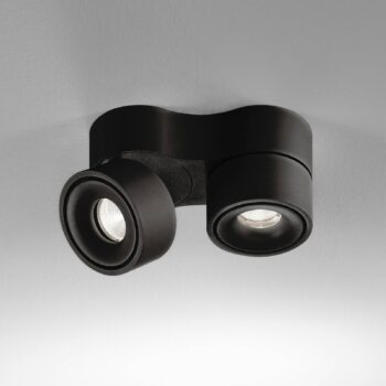 Egger DLS LED stropný spot Clippo Duo, čierny, 2 700 K