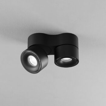 Egger LED stropný bod Clippo Duo čierna/čierna DALI DTW 2fl