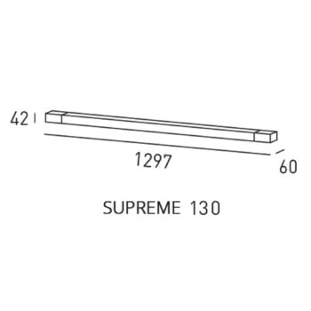 Egger Supreme LED nástenné svetlo, nerezová oceľ, 130 cm