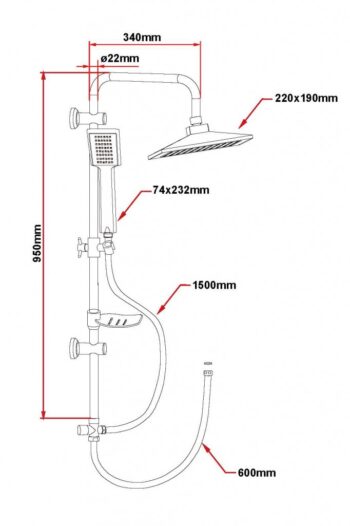 Eisl Eisl - Sprchový set s tropickým dažďom EASY COOL vrátane termostatické batérie Claudio DX12007 / CLT168ACR